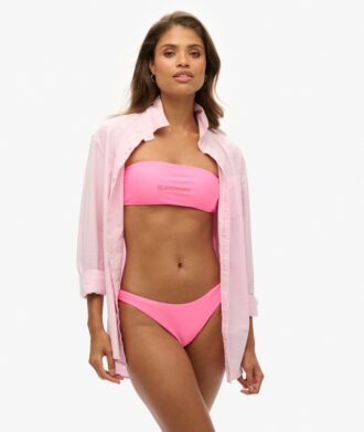 Haut de bikini bandeau à logo