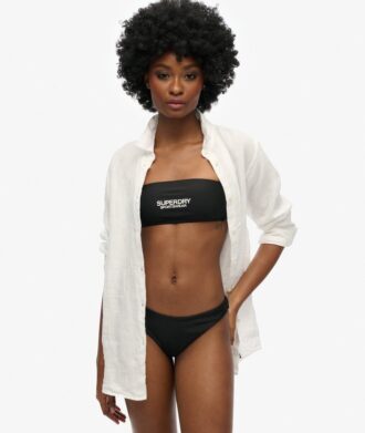 Haut de bikini bandeau à logo