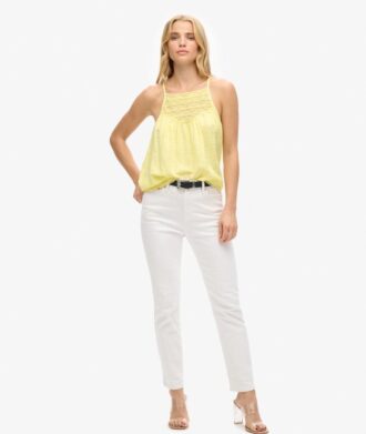 Haut de plage à bretelles en dentelle