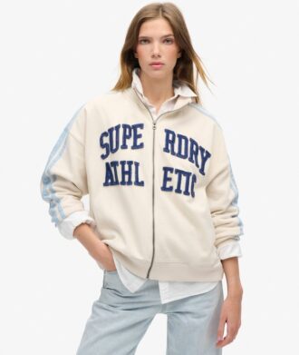 Haut de survêtement ample zippé avec appliques Athletic Essentials