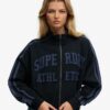 Haut de survêtement ample zippé avec appliques Athletic Essentials Haut de survêtement ample zippé avec appliques Athletic Essentials