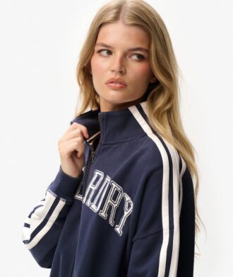 Haut de survêtement ample zippé avec appliques Athletic Essentials