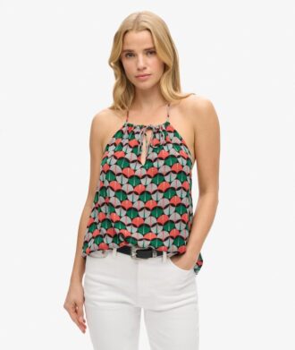 Haut dos imprimé style plage