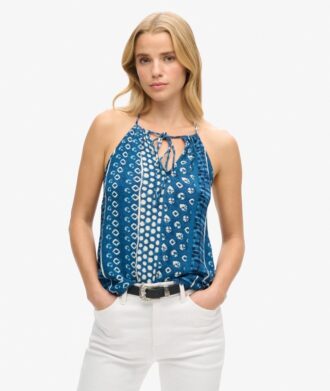 Haut dos imprimé style plage