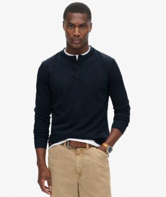 Haut Henley texturé Vintage