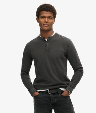 Haut Henley texturé Vintage