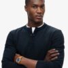 Haut Henley texturé Vintage Haut Henley texturé Vintage