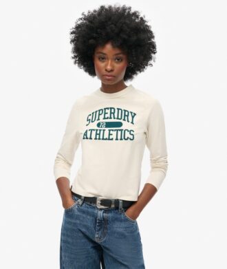 Haut à manches longues ajusté Athletic Essentials Ringer