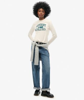 Haut à manches longues ajusté Athletic Essentials Ringer