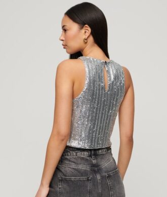 Haut sans manches à paillettes