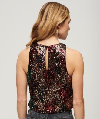 Haut sans manches à paillettes