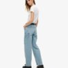 Jeans de charpentier en denim à taille mi-haute