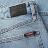 Jeans de charpentier en denim à taille mi-haute