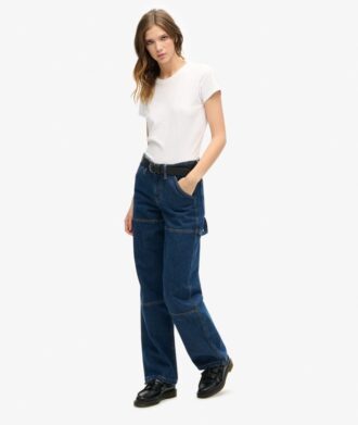 Jeans de charpentier en denim taille mi-haute en Organic Cotton
