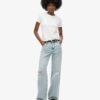 Jeans taille moyenne à jambes larges Jeans taille moyenne à jambes larges