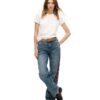 Jeans taille moyenne à jambes larges Jeans taille moyenne à jambes larges