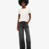 Jeans taille moyenne à jambes larges Jeans taille moyenne à jambes larges