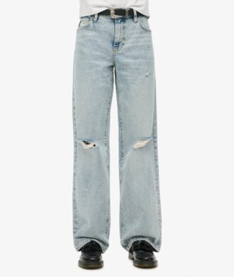 Jeans taille moyenne à jambes larges Jeans taille moyenne à jambes larges