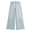 Jeans évasé à jambes larges et ourlet brut Jeans évasé à jambes larges et ourlet brut
