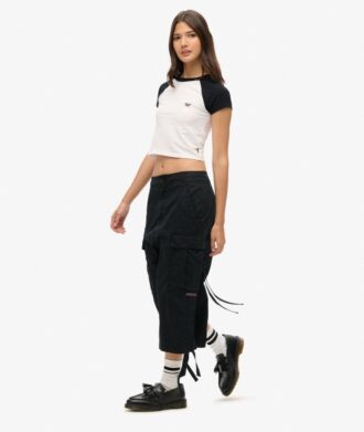 Jupe cargo mi-longue