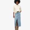 Jupe longue en denim fendue Jupe longue en denim fendue