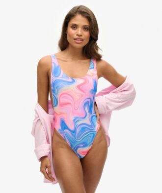 Maillot de bain dos nu imprimé