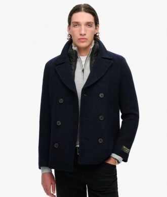 Manteau en laine deux en un
