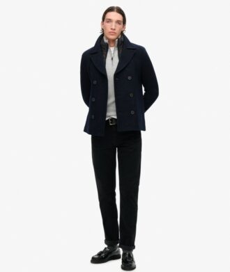 Manteau en laine deux en un