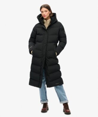 Manteau long matelassé City Chevron