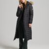 Manteau matelassé long à capuche en fausse fourrure Manteau matelassé long à capuche en fausse fourrure