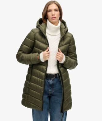 Manteau matelassé mi-long Fuji à capuche