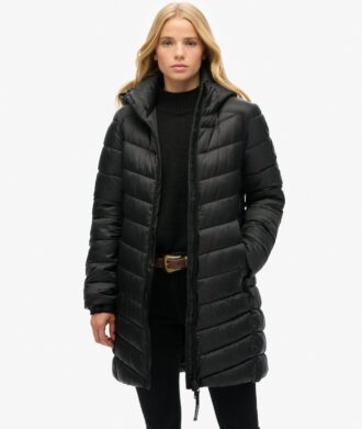 Manteau matelassé mi-long Fuji à capuche