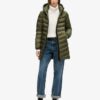 Manteau matelassé mi-long Fuji à capuche Manteau matelassé mi-long Fuji à capuche