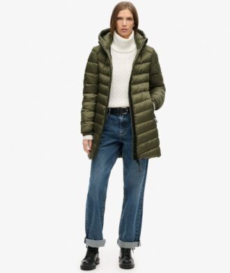 Manteau matelassé mi-long Fuji à capuche
