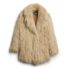 Manteau mi-long en fausse fourrure Manteau mi-long en fausse fourrure