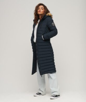 Manteau Puffer long à capuche Fuji