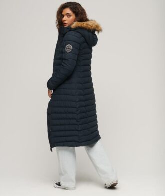 Manteau Puffer long à capuche Fuji