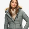 Manteau Puffer long à capuche Fuji Manteau Puffer long à capuche Fuji