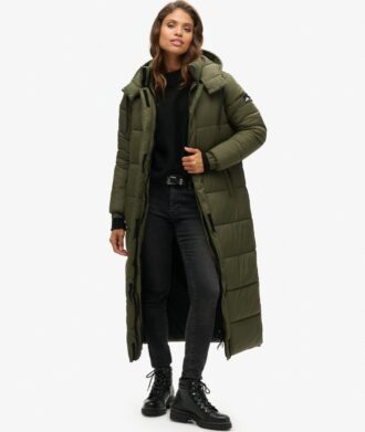 Manteau Puffer long en ripstop