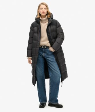 Manteau Puffer long en ripstop