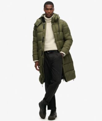 Manteau Puffer long en ripstop