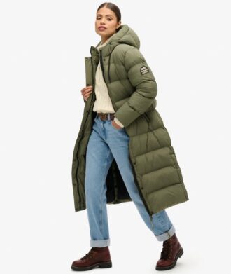Manteau Puffer long en ripstop