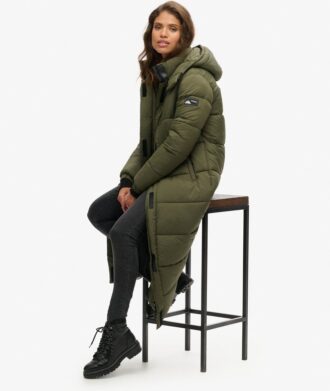 Manteau Puffer long en ripstop