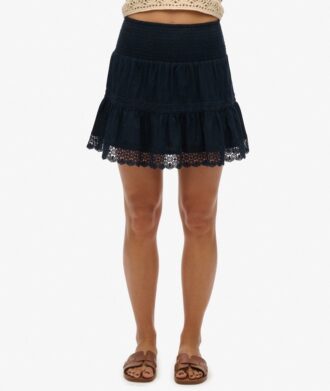 Mini-jupe Ibiza en dentelle mélangée