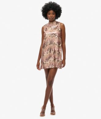 Mini-robe A-Line à paillettes