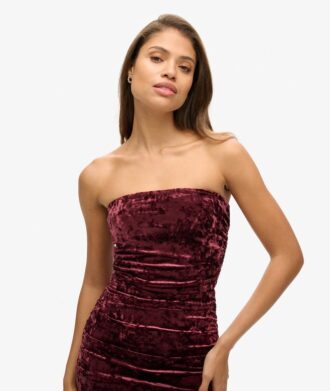 Mini-robe bandeau en velours