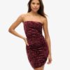 Mini-robe bandeau en velours Mini-robe bandeau en velours