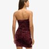 Mini-robe bandeau en velours Mini-robe bandeau en velours