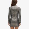 Mini-robe à col montant et paillettes
