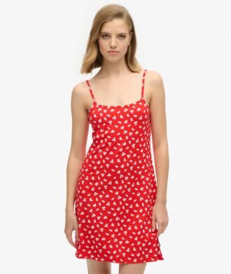 Mini-robe en jersey à bretelles imprimée